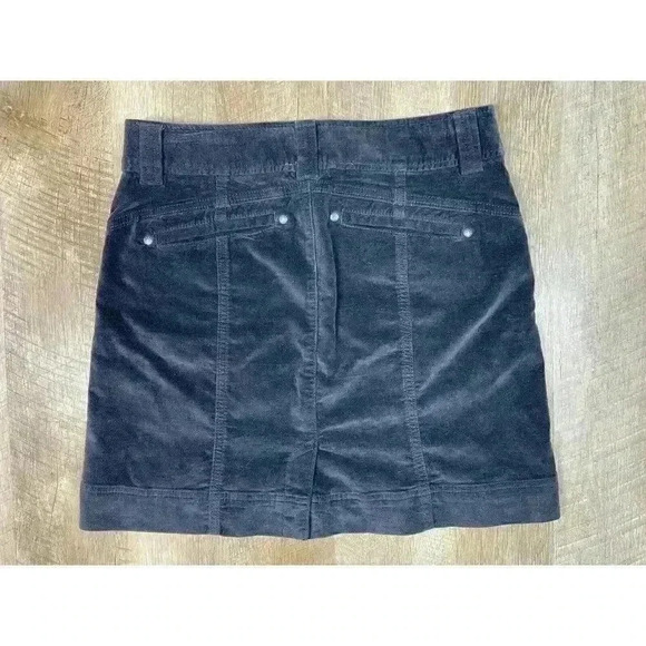 ATHLETA Skirt Womens 4 Roseville Flint Dark Gray Velvet Outdoor Zip Pockets - Picture 7 of 11